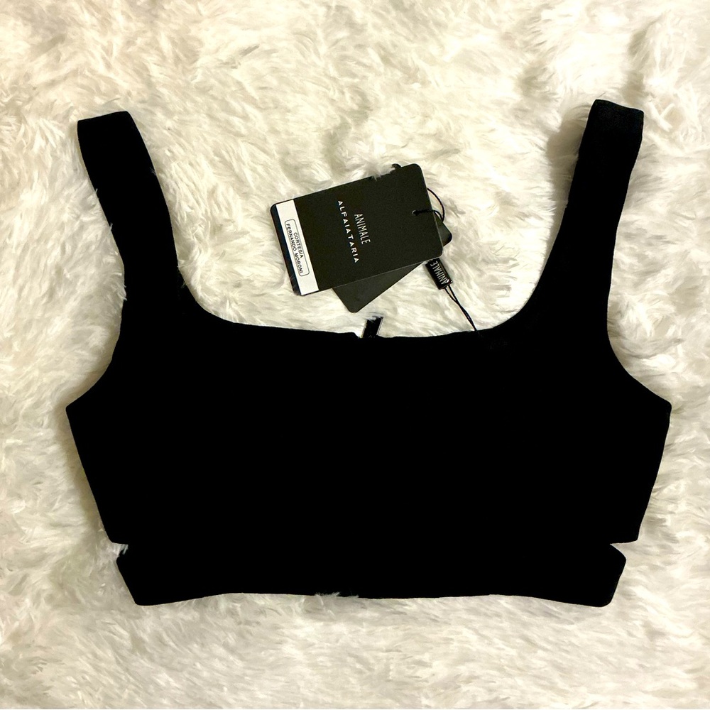 Animale Alfaiataria Black Cropped Top - Size 36 (NEW With Tags!) 🖤✨